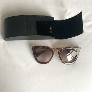 PRADA Cat-Eye Plastic Tortoise/Havana Sunglasses
